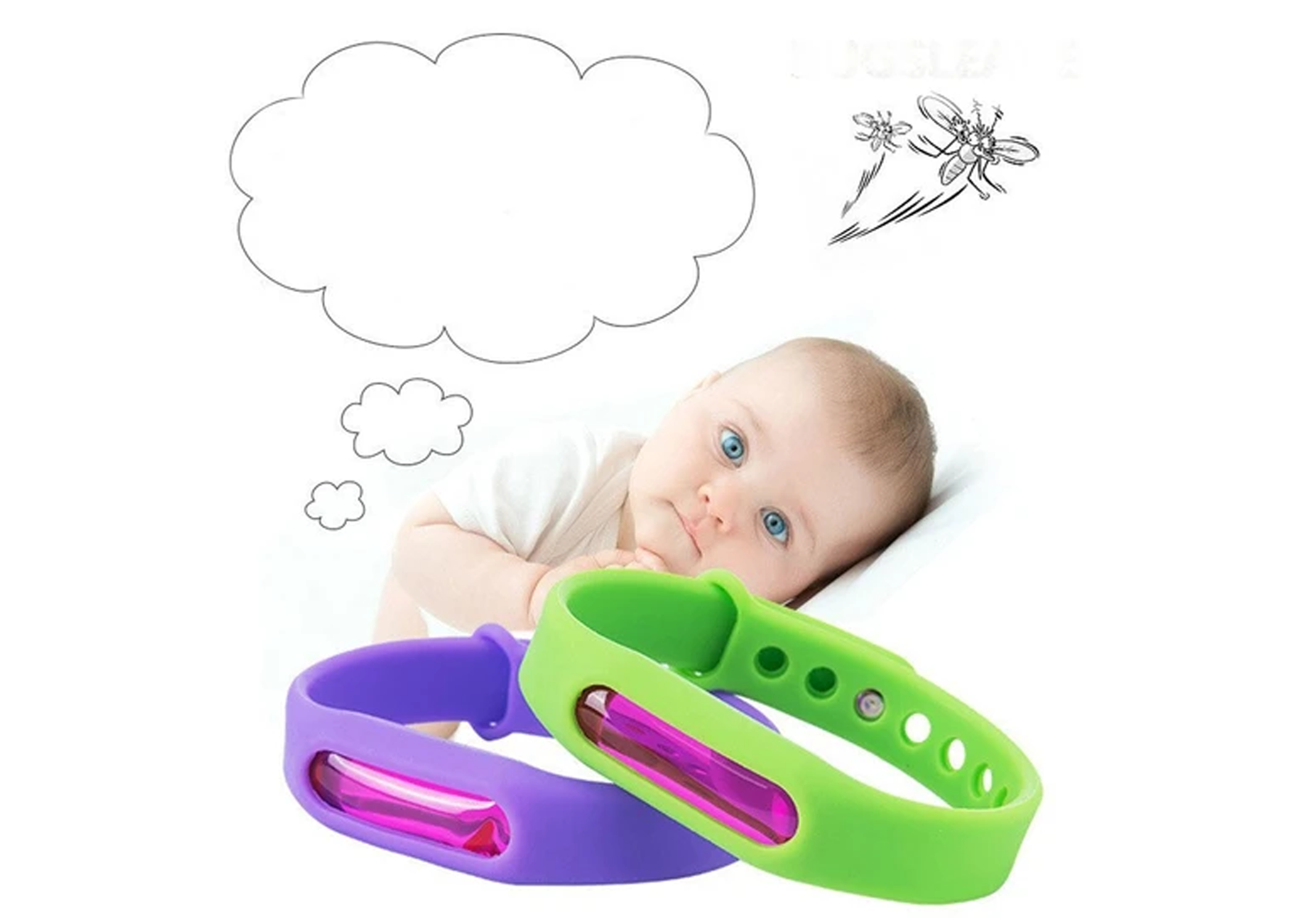 Kids Anti Mosquito Bracelet Cartoon Mosquito Repellent Bracelet Waterproof  Silicone Flash Childcare Baby Anti Insect Bracelets